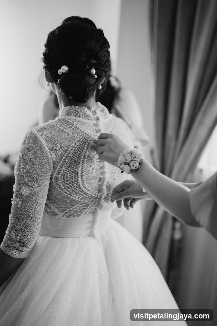 Bride Getting Dressed