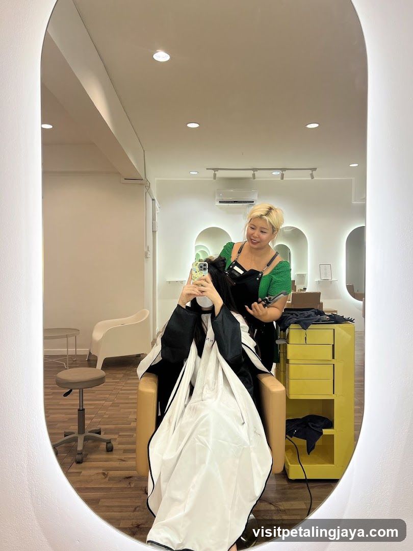 Hair Salon Interior Reflection