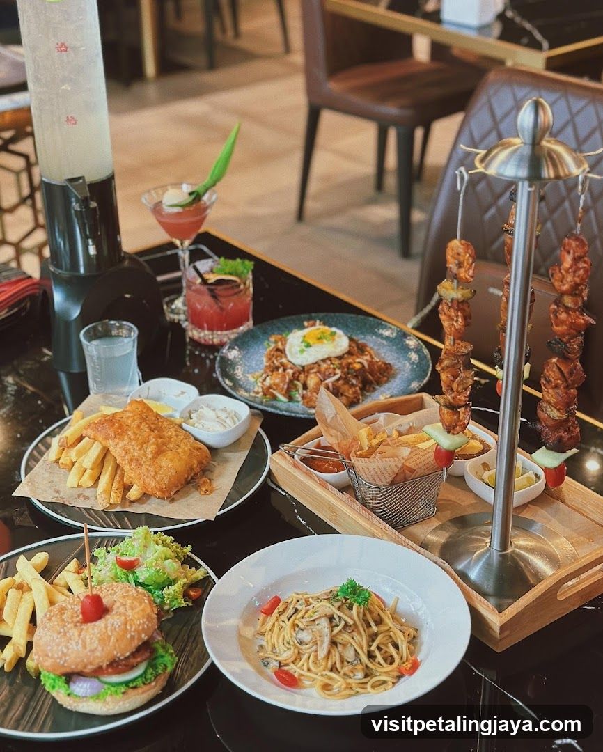 Food Spread at Restaurant
