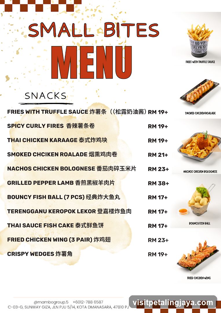 Small Bites Menu