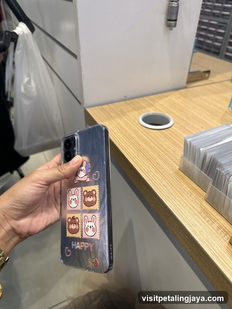 Phone with Cute Case in Store