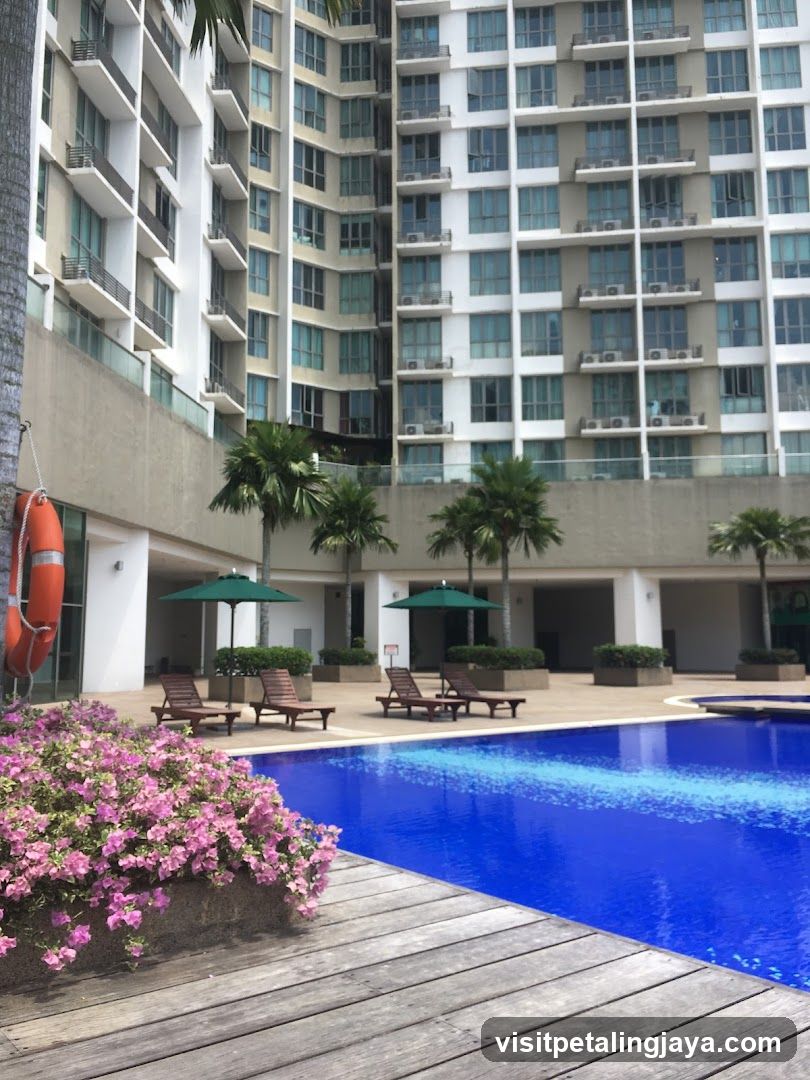Poolside View at Hotel Complex