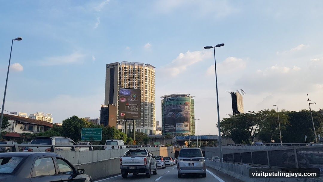 Highway View with Billboards