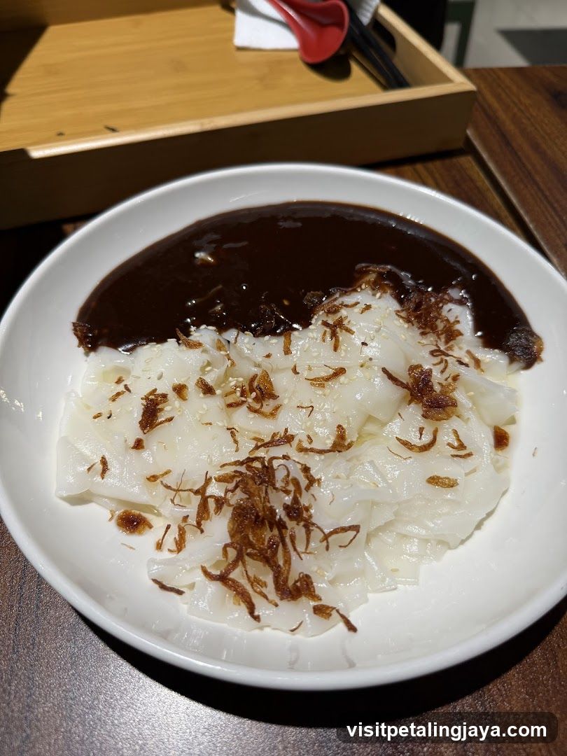 Dish with Brown Sauce and Fried Onions