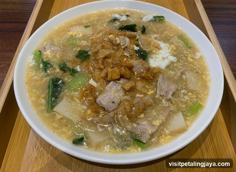 Bowl of Soup with Meat and Vegetables