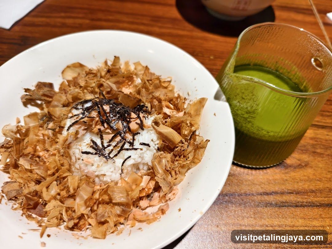 Matcha and Rice Bowl with Katsuobushi