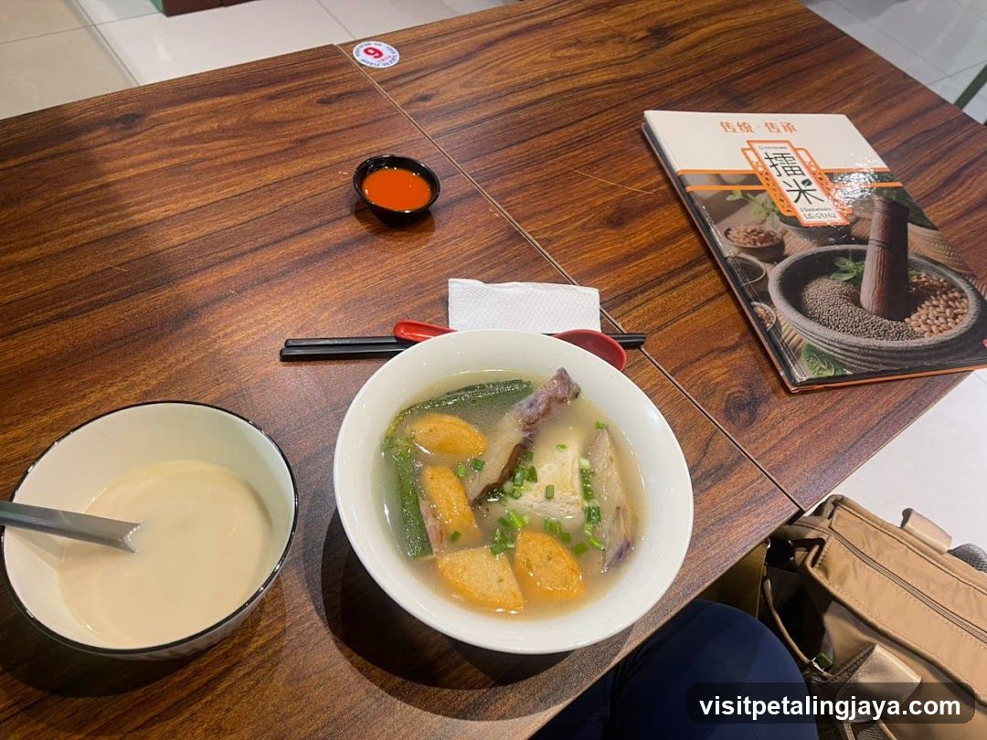 Dining Table with Soup and Drink