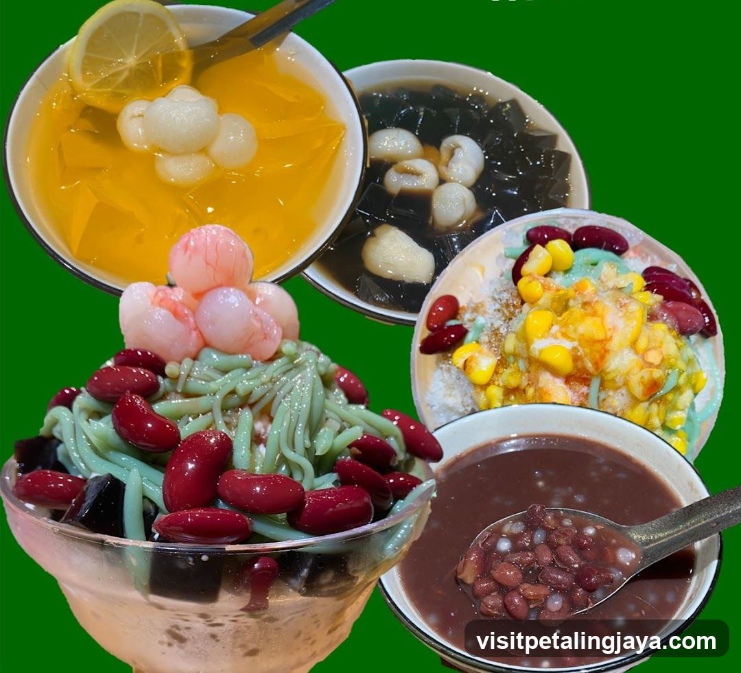 Assorted Dessert Bowls and Drinks