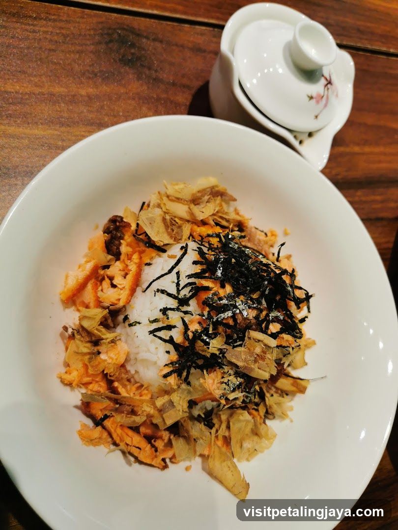 Salmon Rice Bowl with Nori and Pickled Vegetables