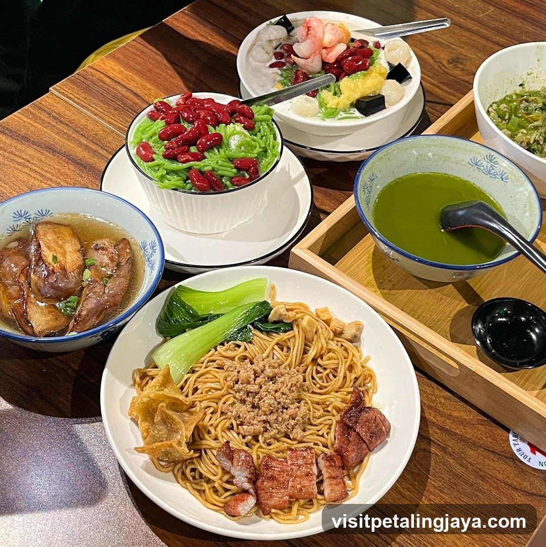 Dish Spread on Wooden Table