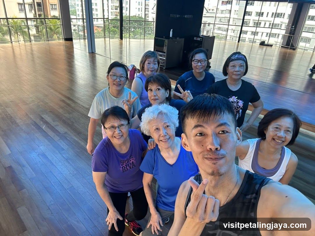 Group photo in dance studio
