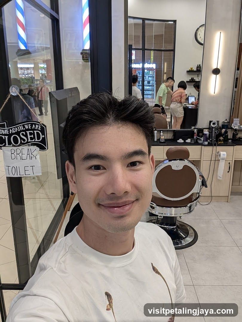 Barber Shop Interior Selfie