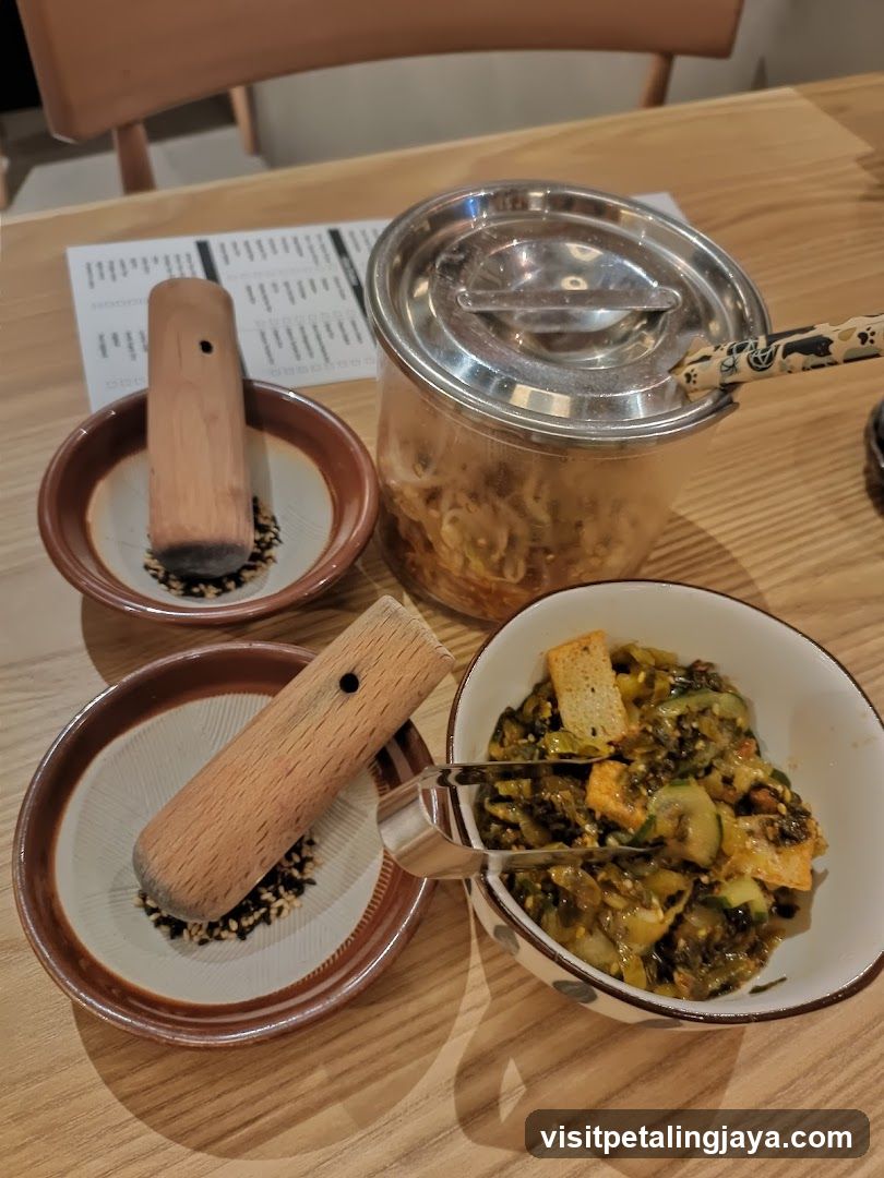 Food Table Setting with Condiments and Dishware