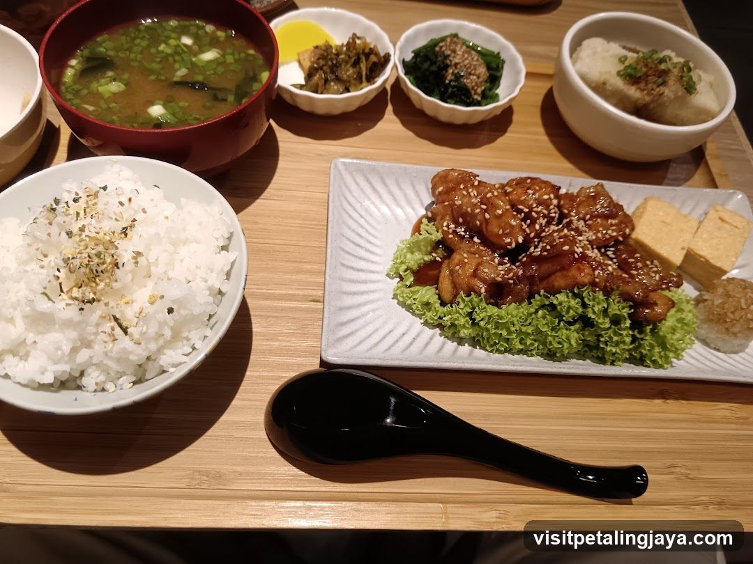 Japanese-style meal spread