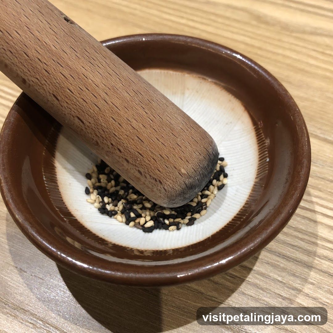Sesame Seeds in Mortar and Pestle