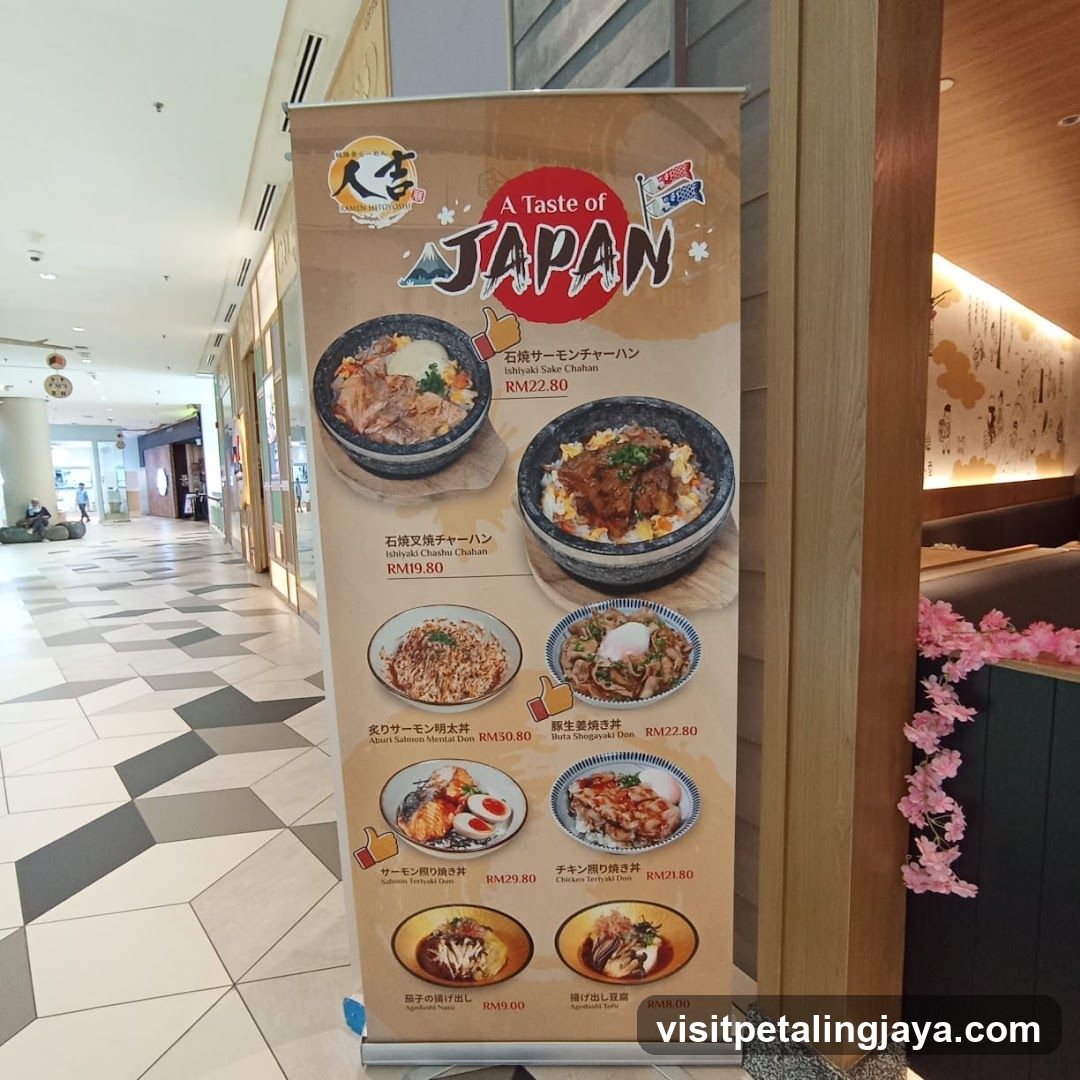 A Taste of Japan Menu Stand