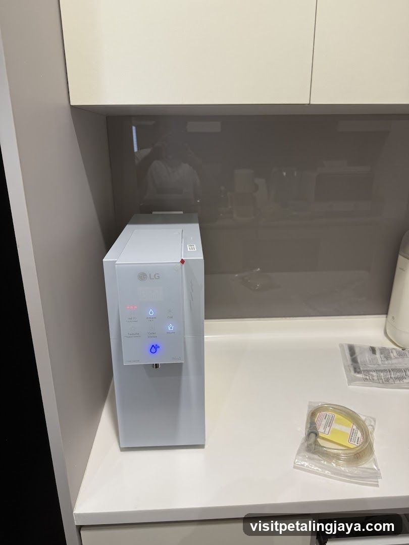LG Water Dispenser on Kitchen Counter