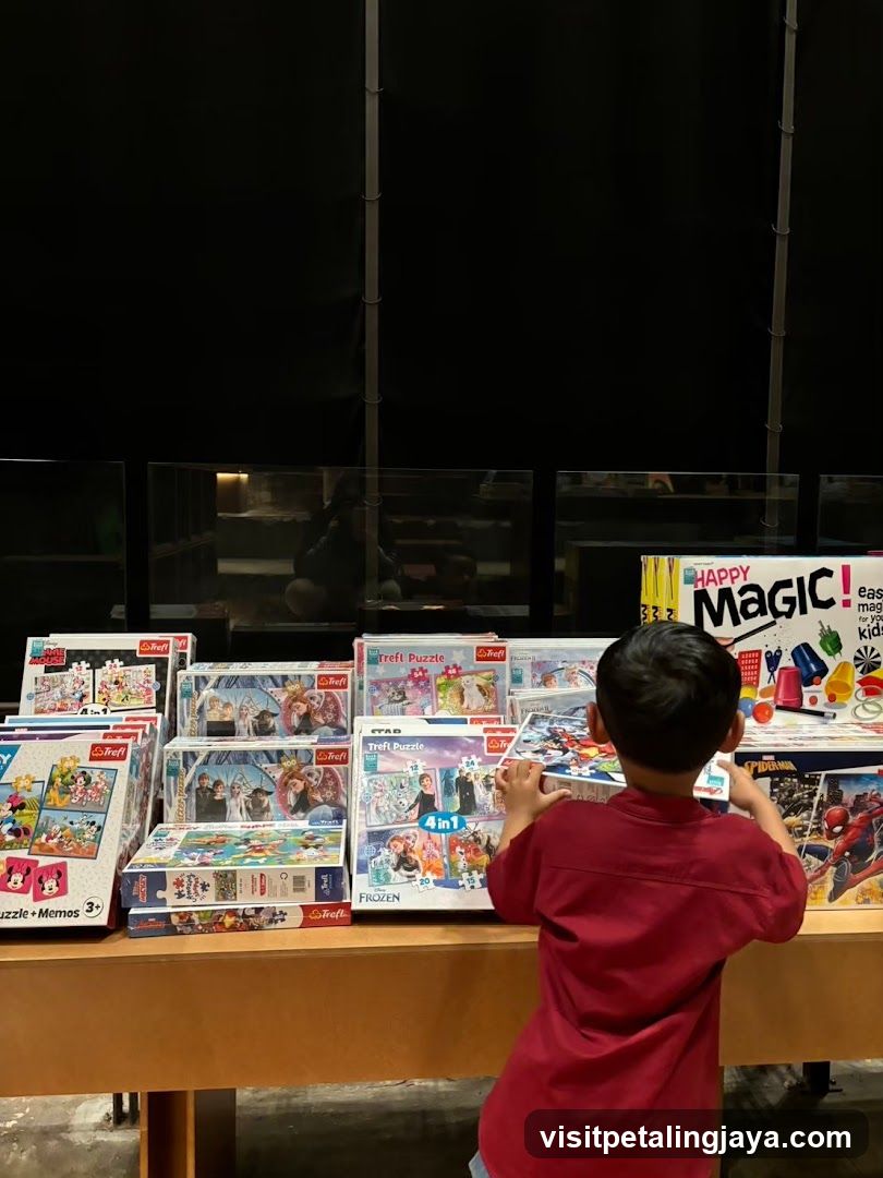 Child Looking at Puzzles
