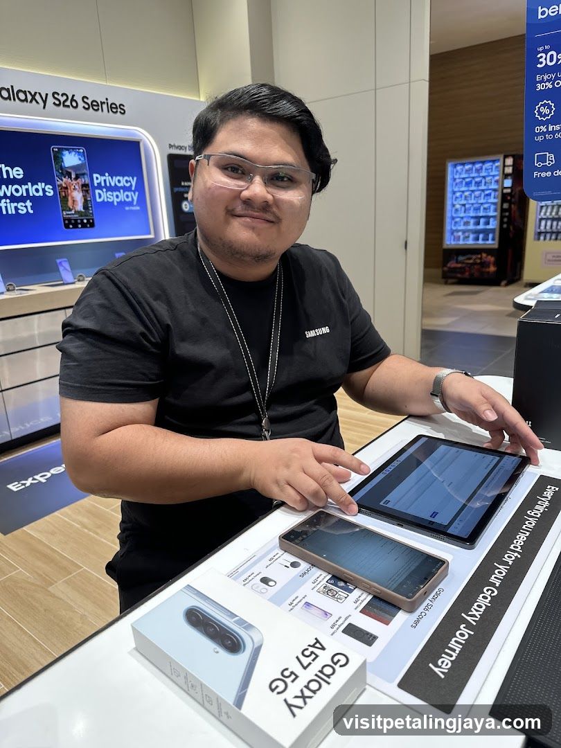 Samsung Store Interior with Staff and Devices