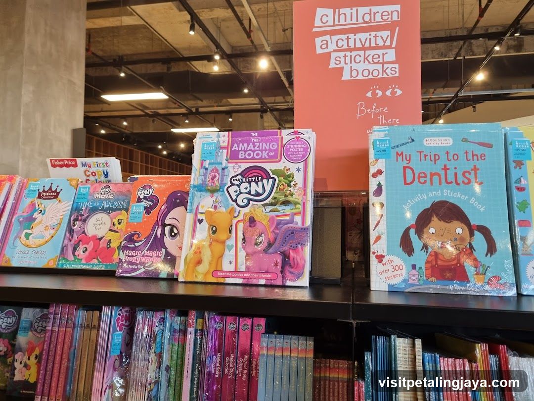 Children's Activity and Sticker Books Display