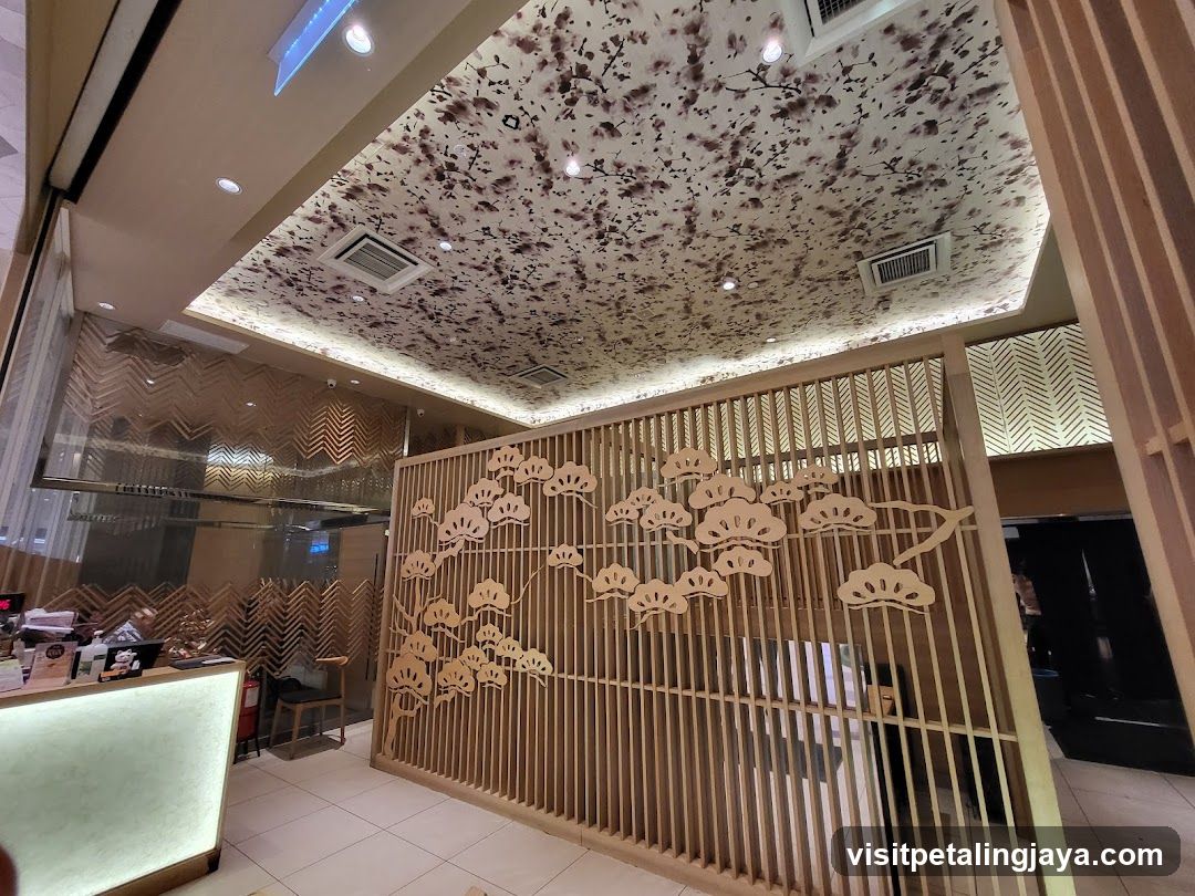 Interior of a Japanese-style restaurant or lounge