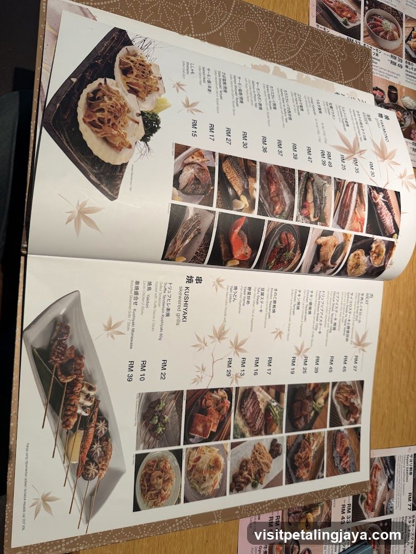 Japanese Restaurant Menu