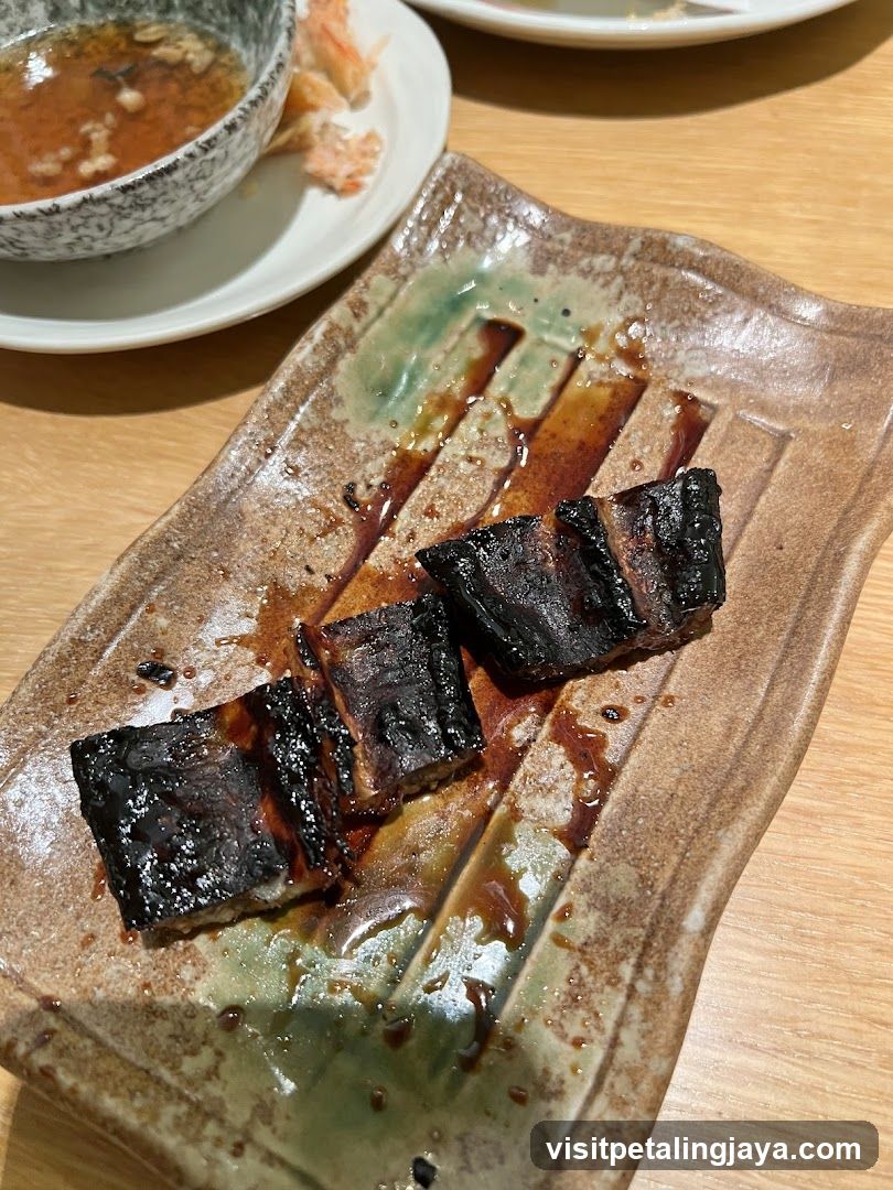 Grilled Eel Sashimi with Soy Sauce