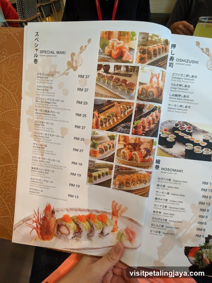 Sushi Menu