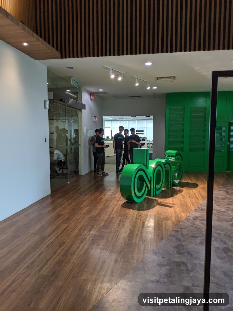 Interior Office Space with Green Decor