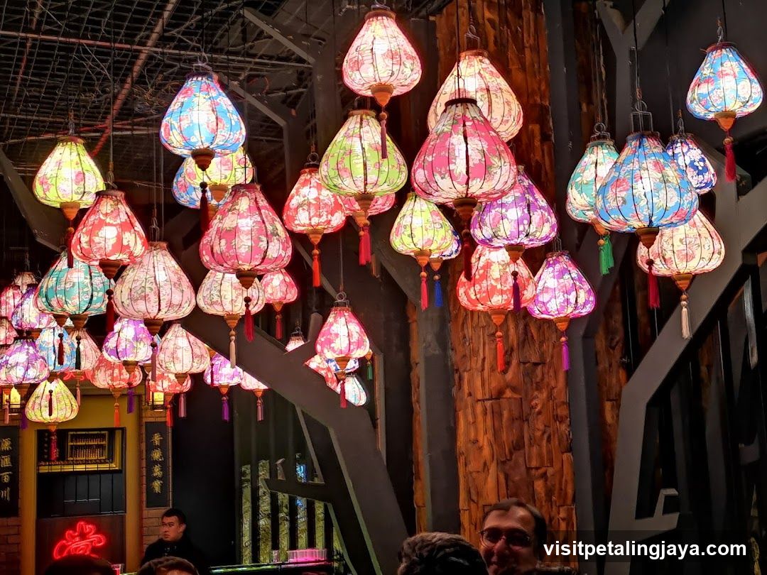 Hanging Lanterns Interior Scene