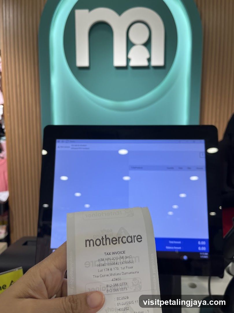 Mothercare Receipt at Checkout