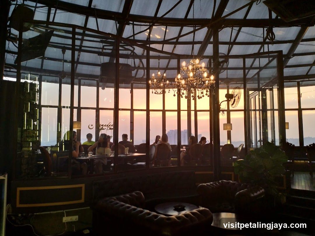 Sunset View from Rooftop Bar