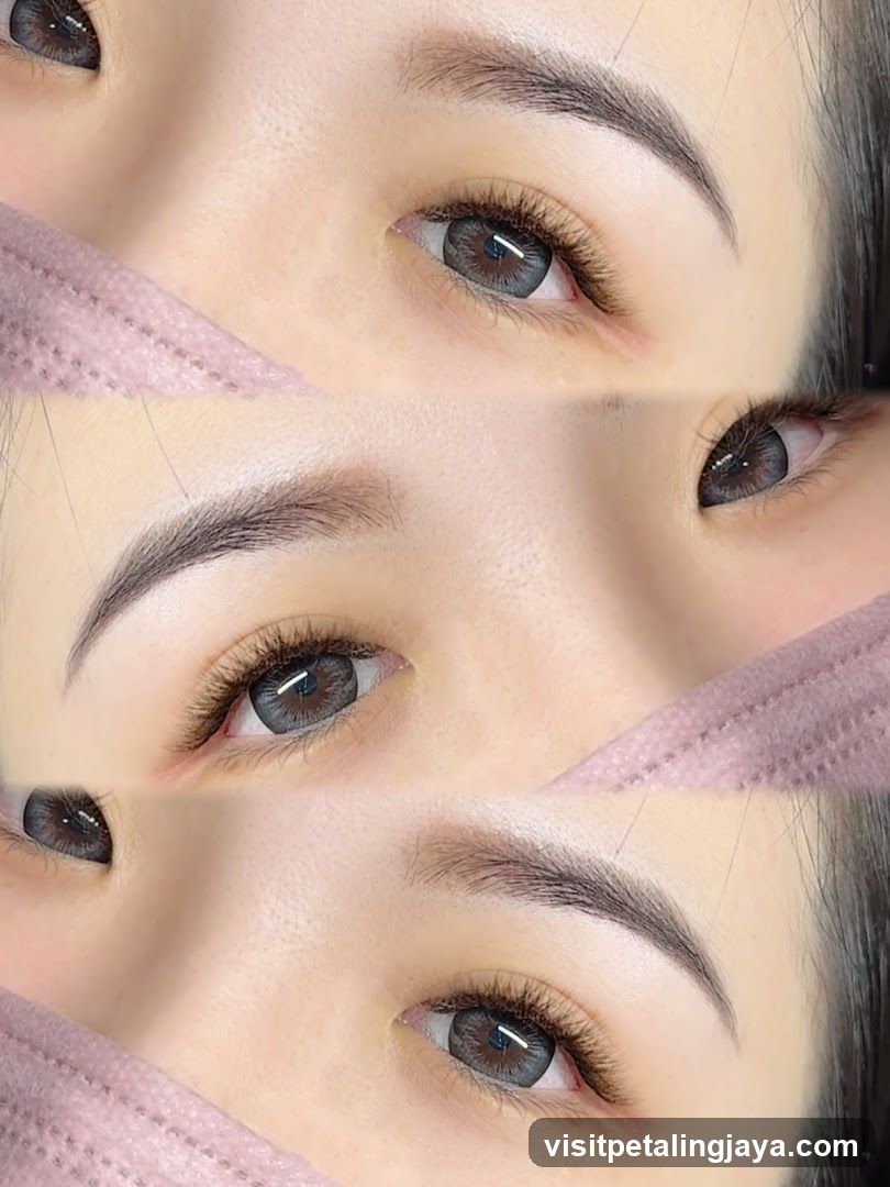 Close-up of eyes with makeup and mask