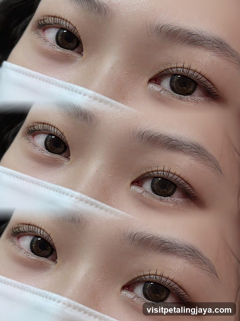 Close-up of eyes with mask