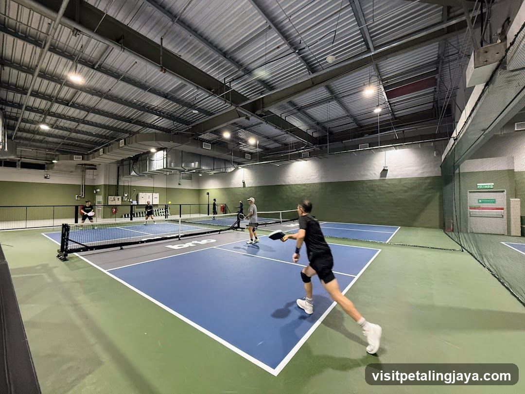 Indoor Tennis Court Activity