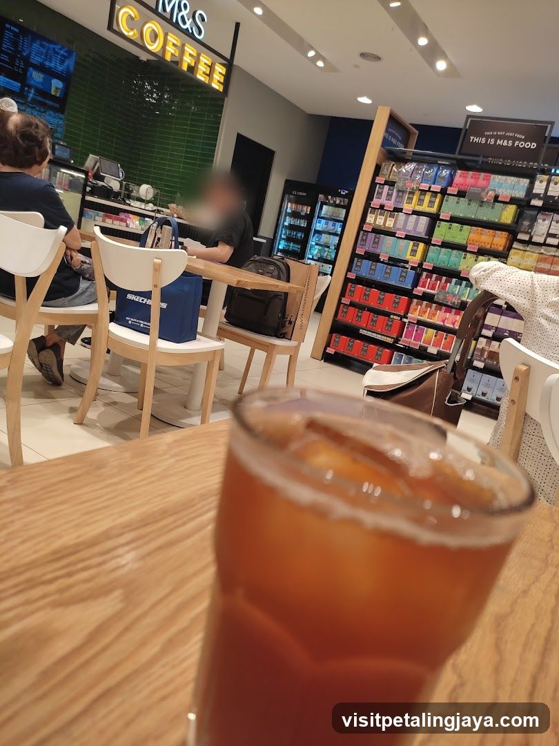 M&S Coffee Interior with Iced Drink