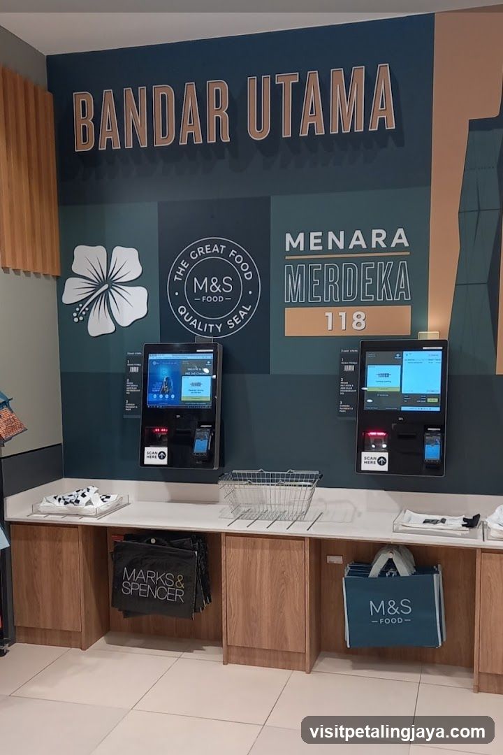 M&S Food Self-Checkout Area