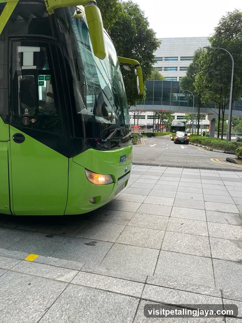 Green Bus Exterior View