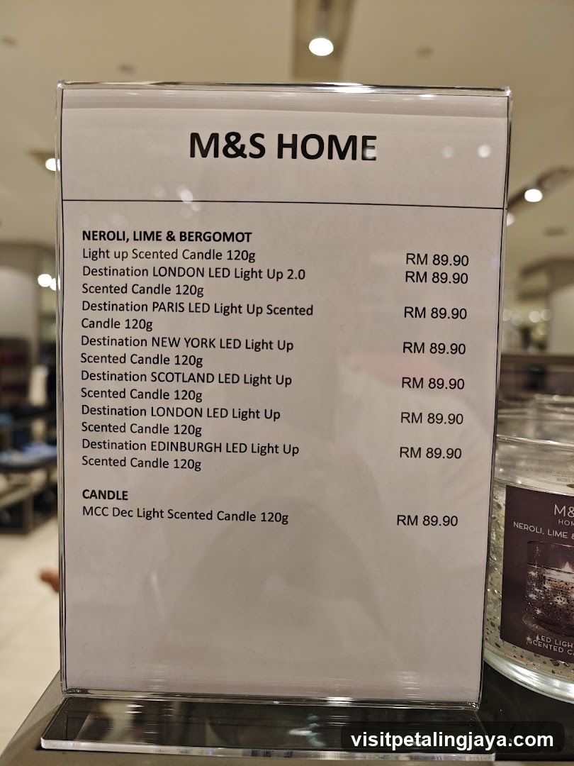M&S Home Product List