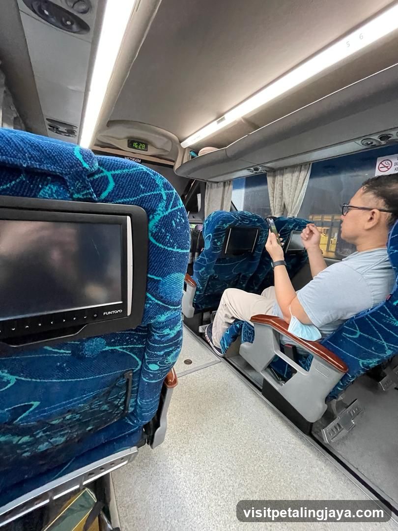 Bus Interior with Passenger