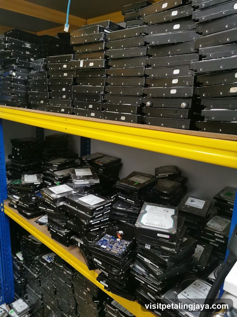 Stack of Hard Drives in Warehouse