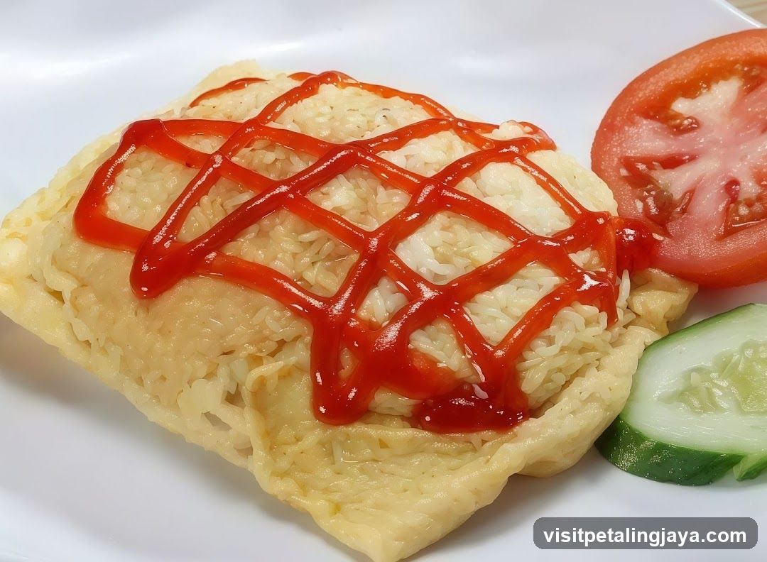 Omelette Rice with Ketchup