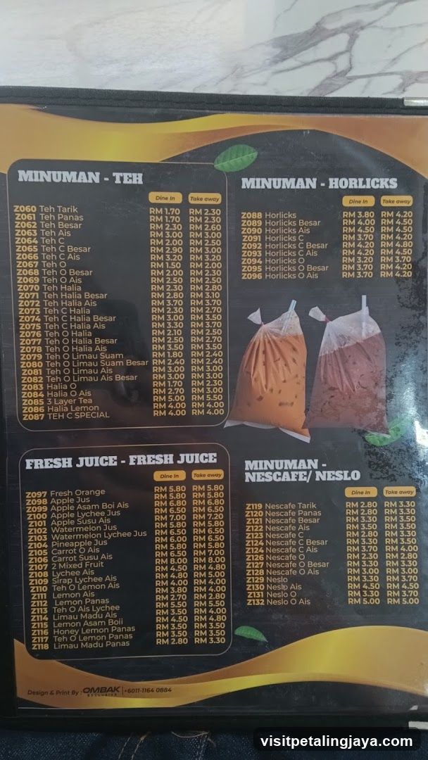 OMeKai Menu Board
