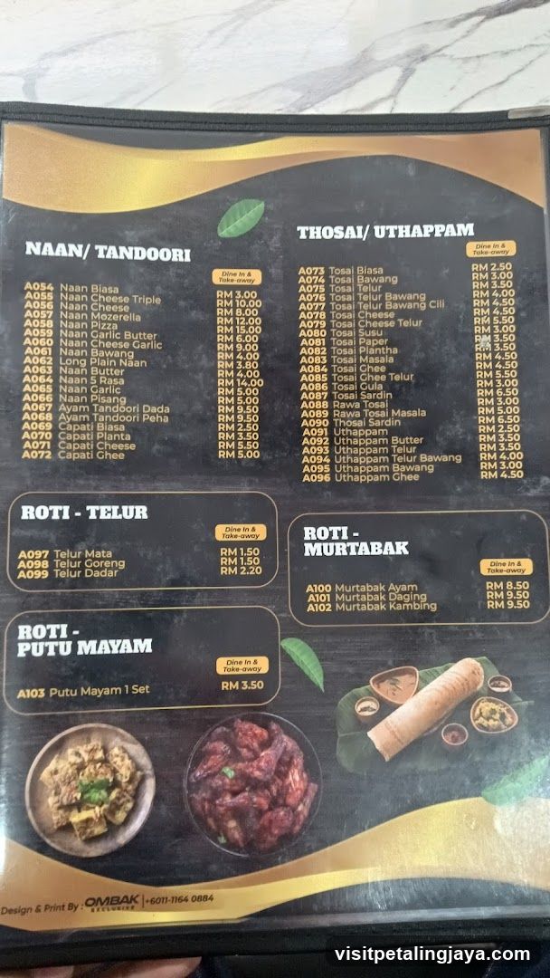 Restaurant Menu Board