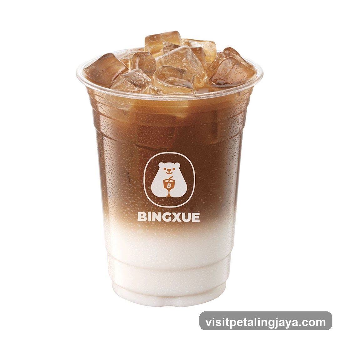 Iced Coffee with Milk Layering
