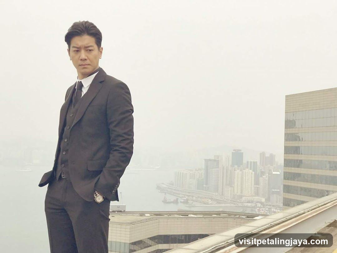 Man in Suit on Rooftop