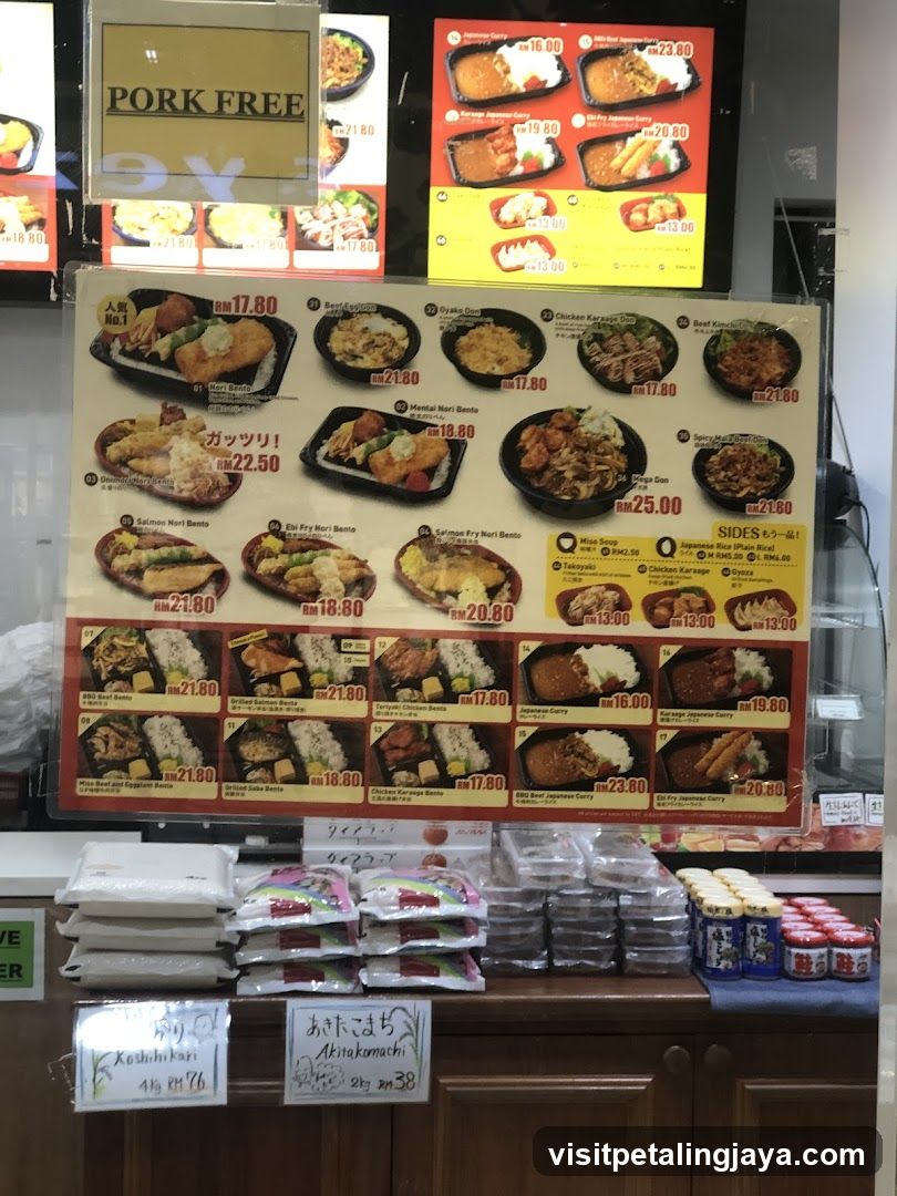 Bento Menu Display