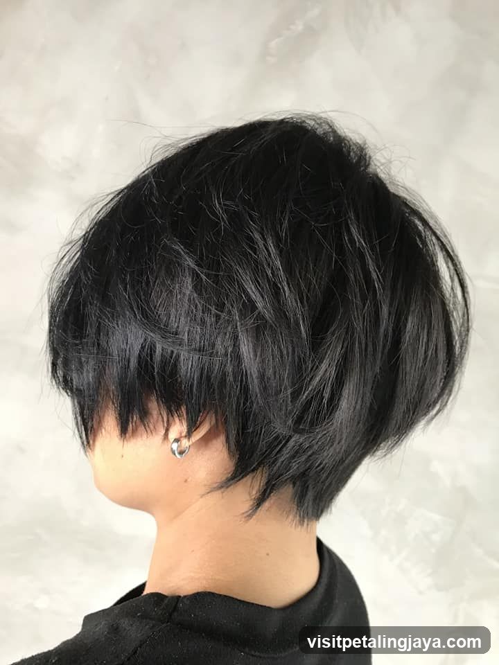 Short Black Haircut Side View