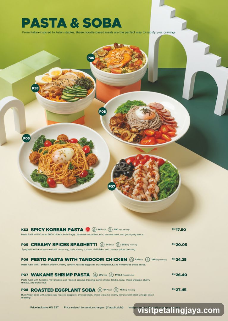 Pasta & Soba Menu