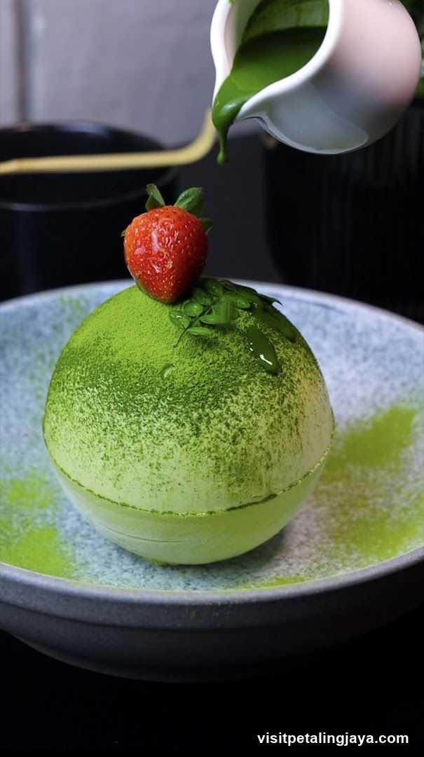 Matcha Dessert with Strawberry